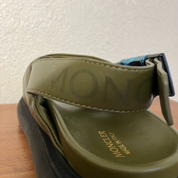Moncler Crossover -strap Leather Sandals Size 7 - Picture 6 of 7